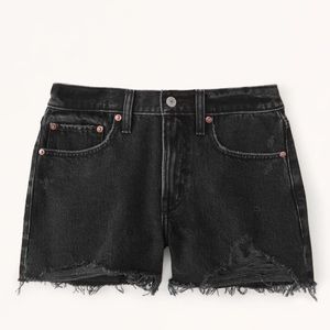 black boyfriend style jean shorts abercrombie